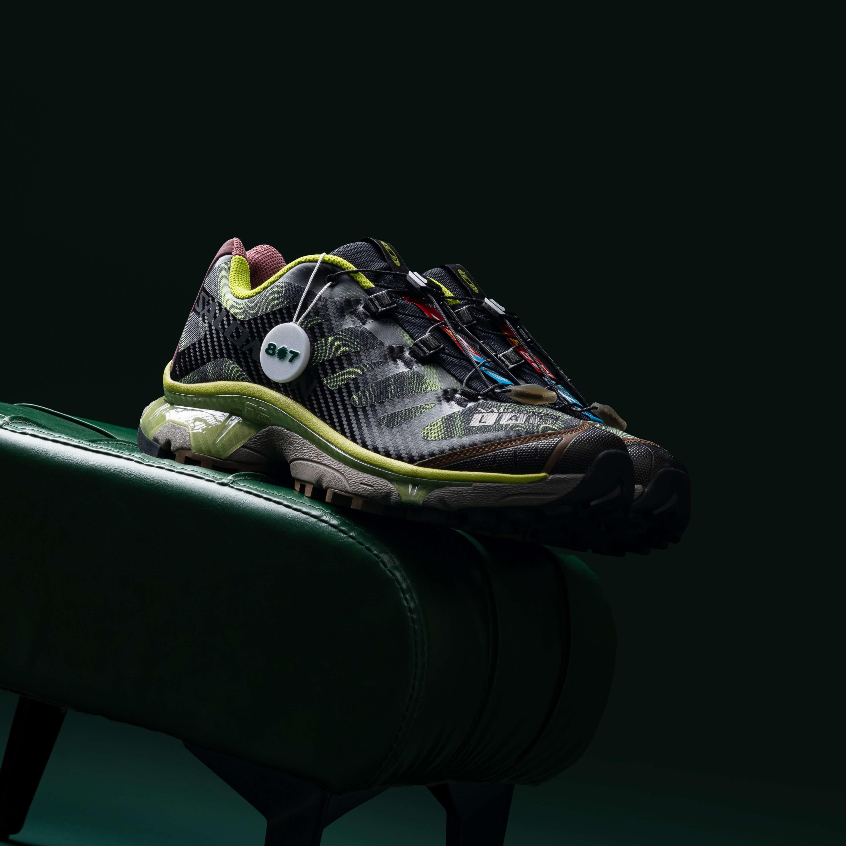 Salomon XT4 OG Rave at Dawn Black Dark Citron