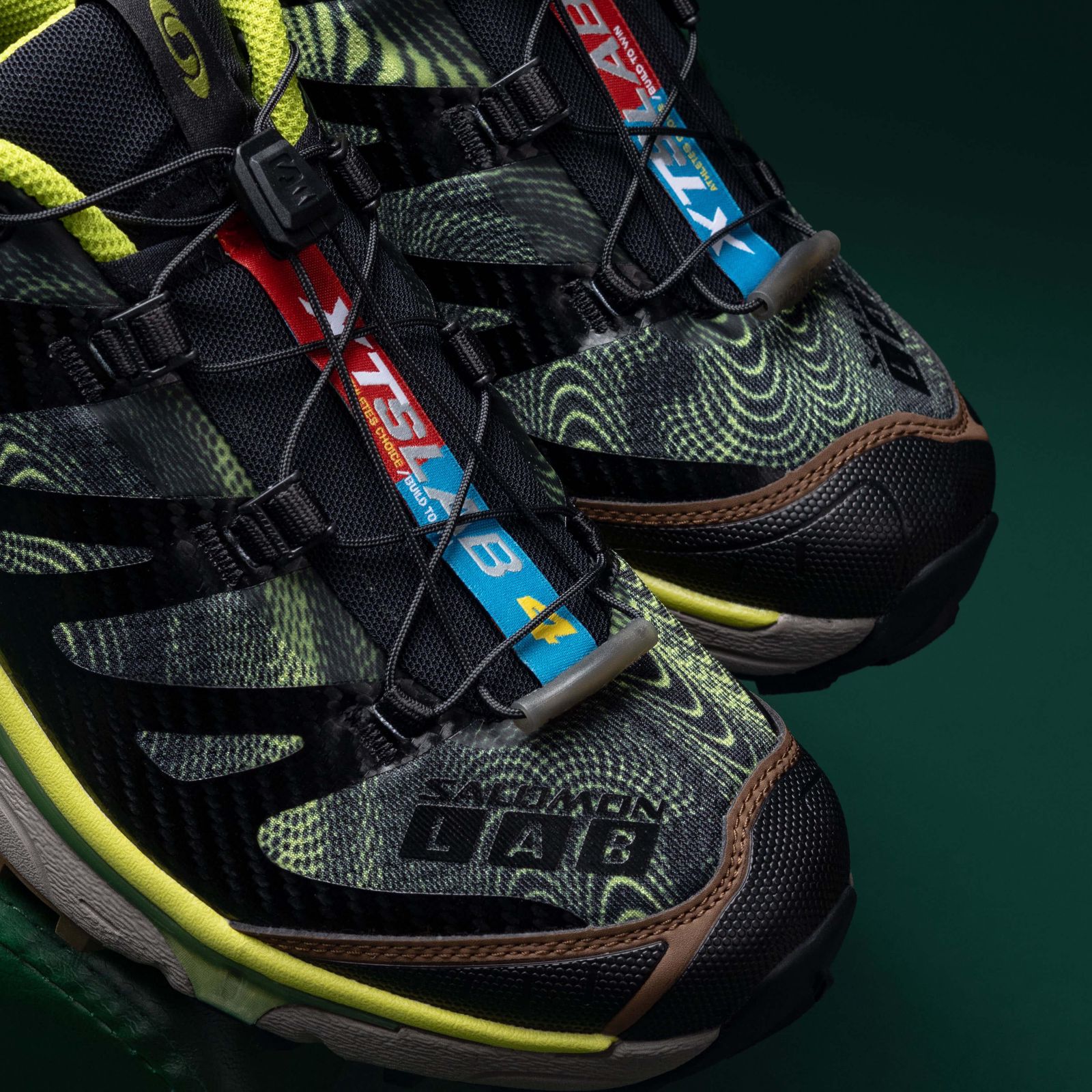 Salomon XT4 OG Rave at Dawn Black Dark Citron