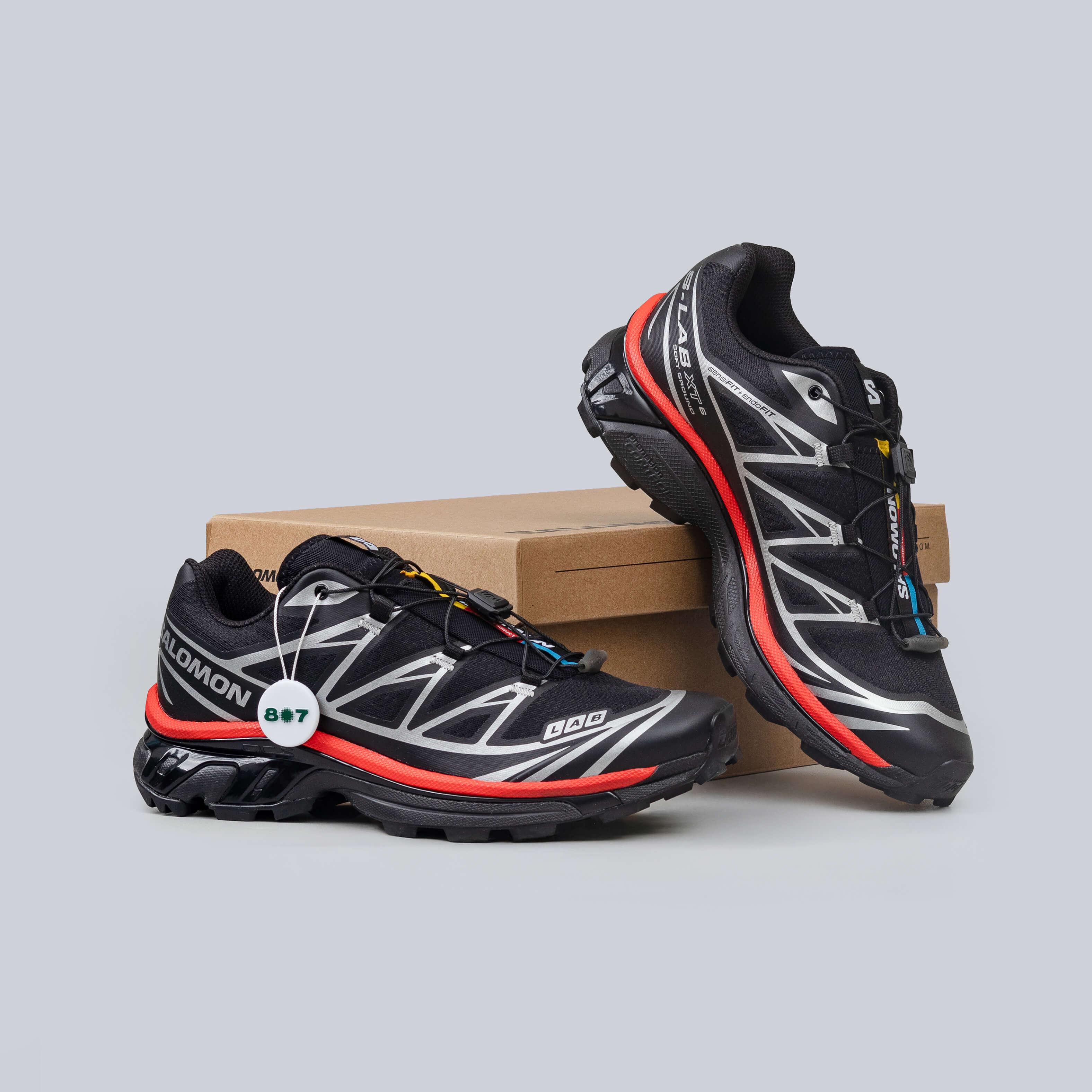 Salomon XT6 Black Fiery Red Silver