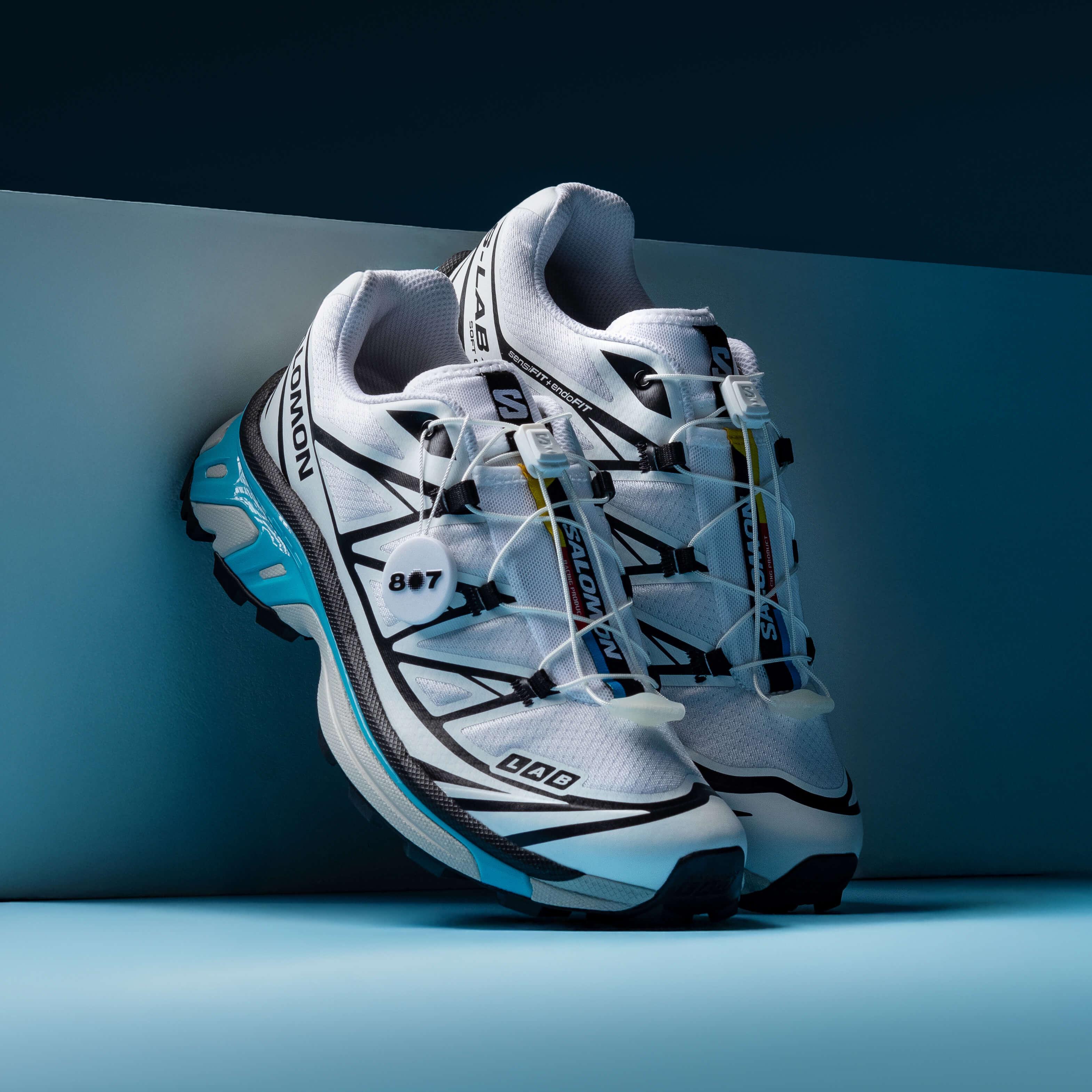 Salomon XT6 Black White Blue Curacao