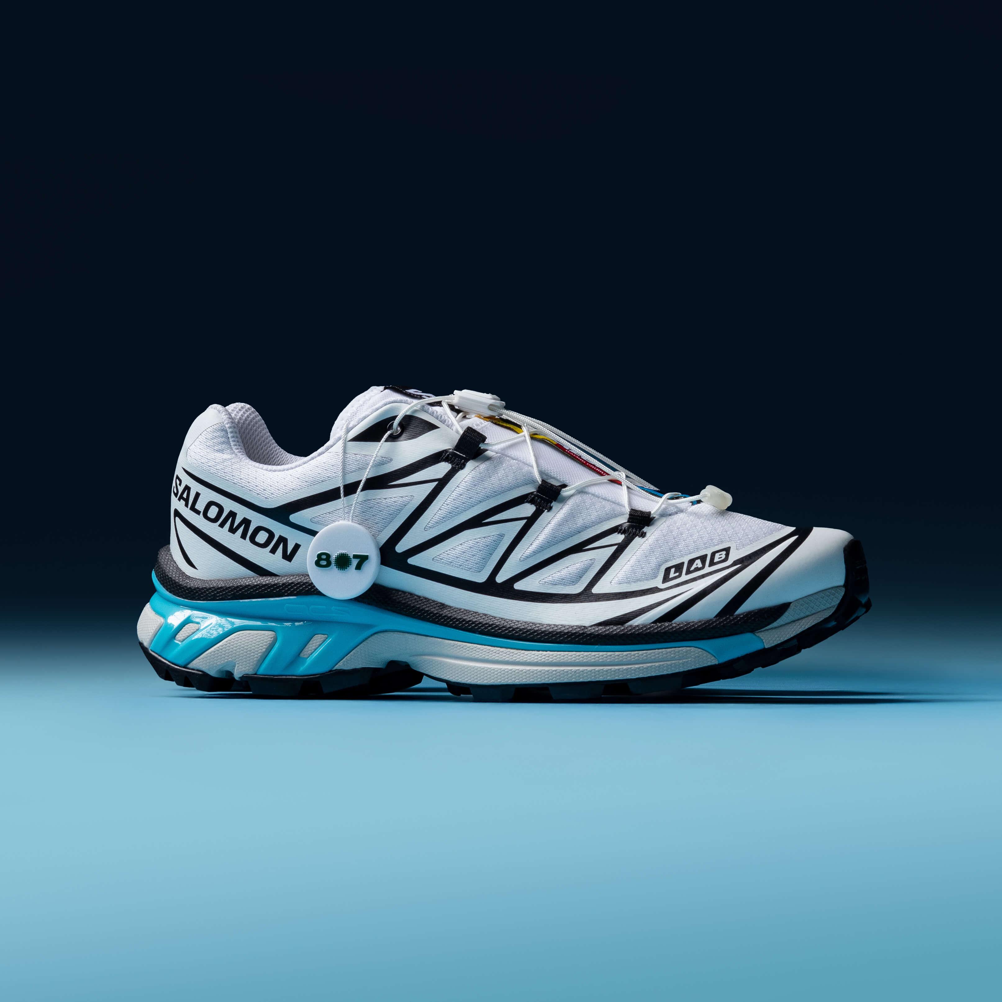 Salomon XT6 Black White Blue Curacao
