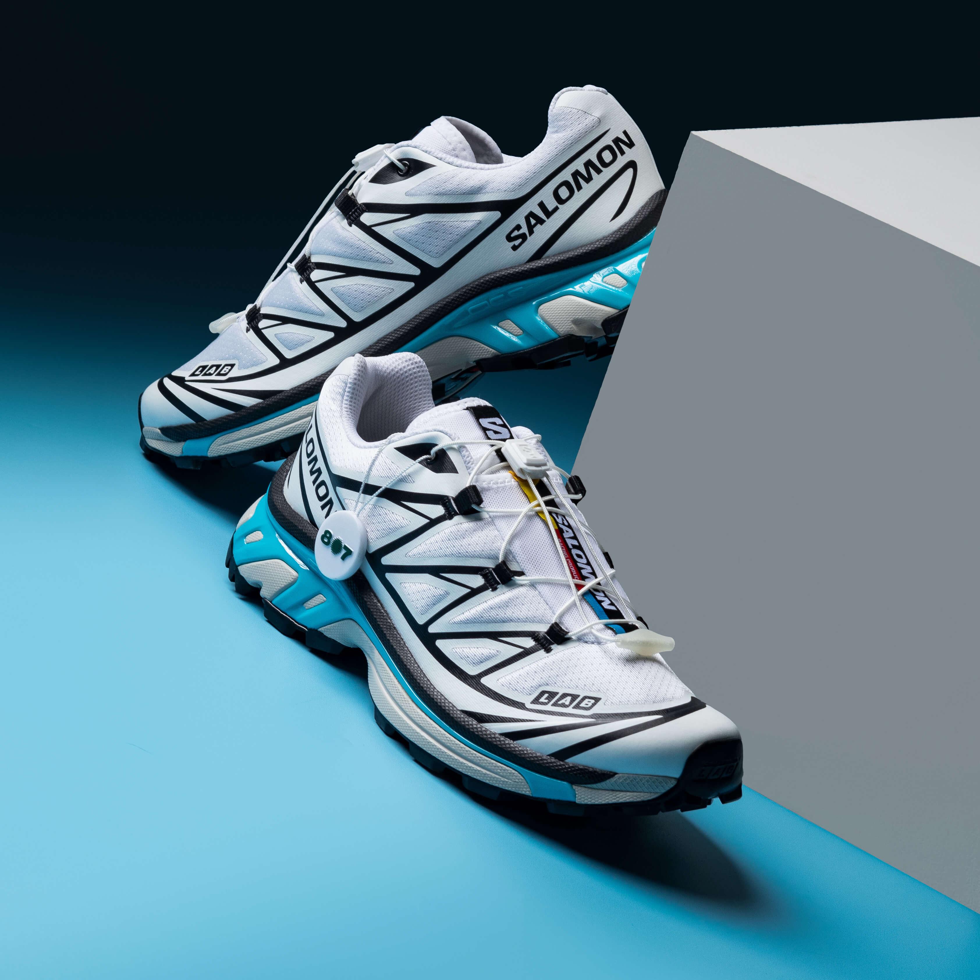 Salomon XT6 Black White Blue Curacao