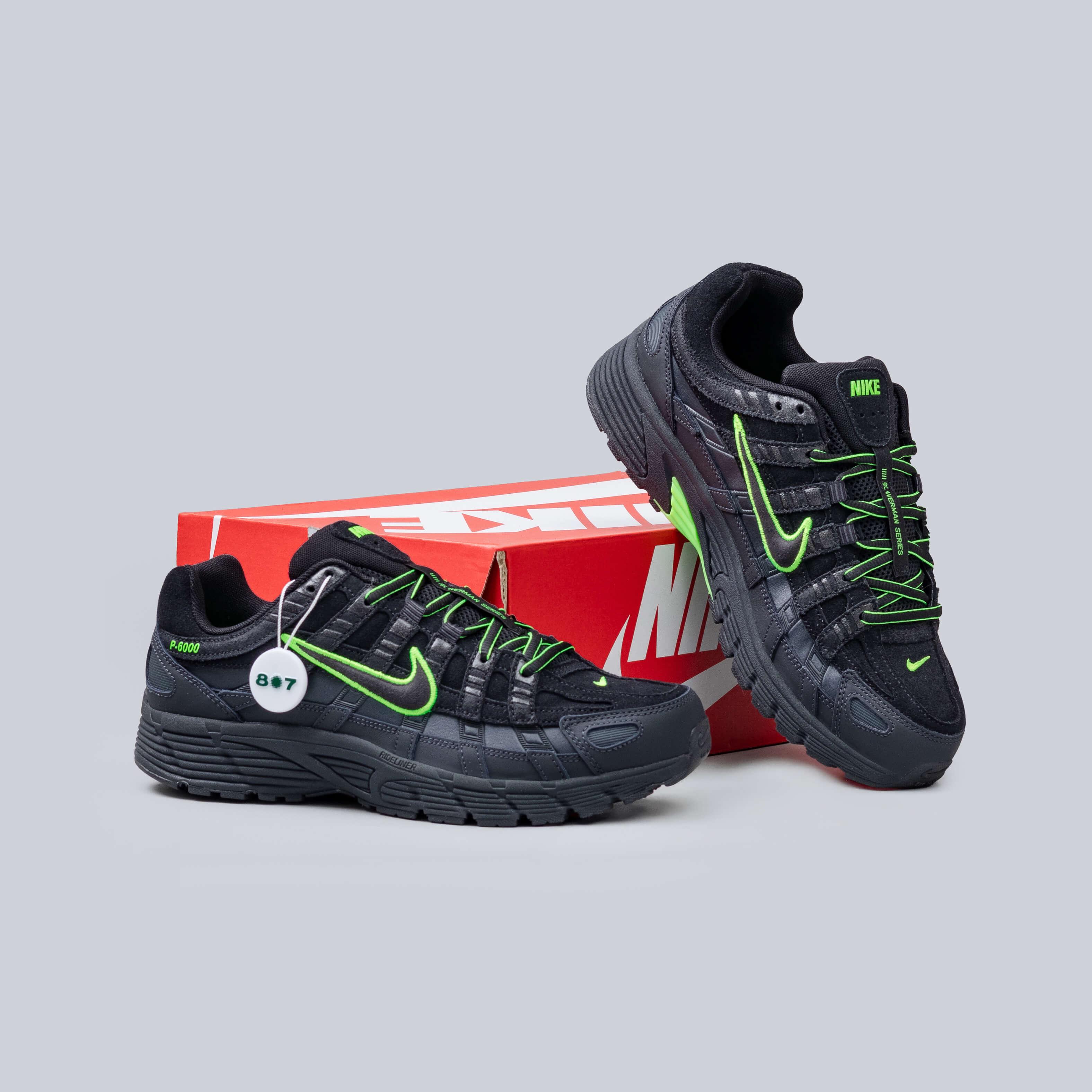 Nike P6000 PRM Black Green Strike