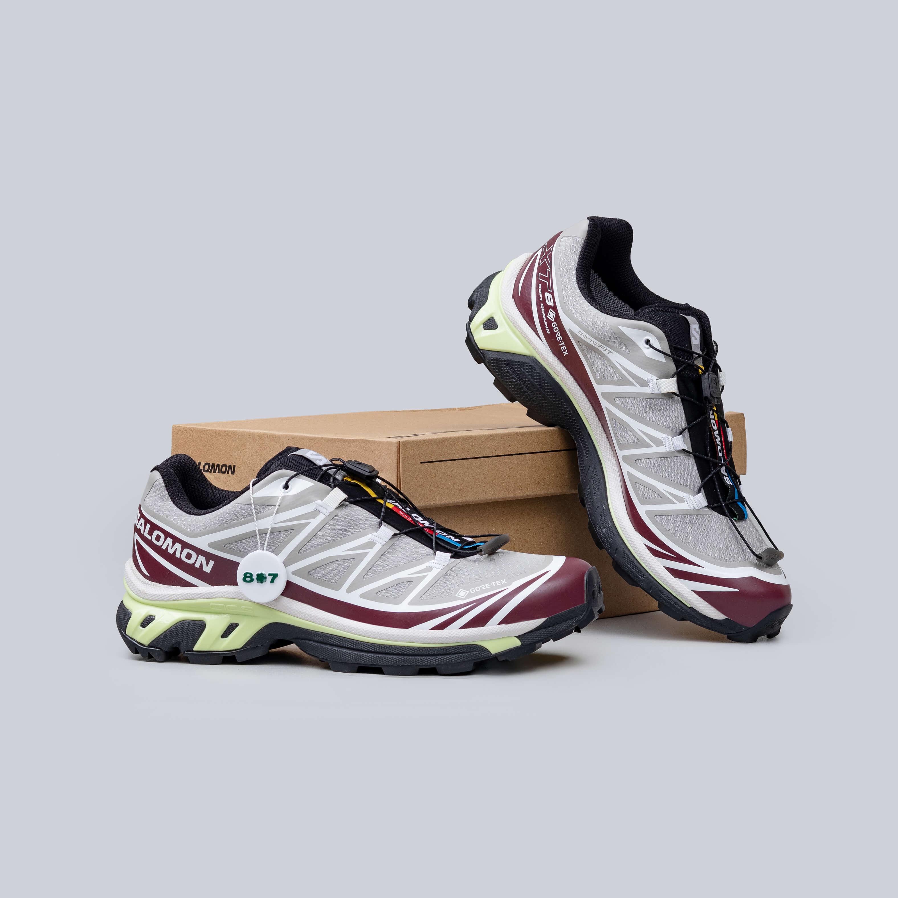 Salomon XT6 Goretex Paloma Maroon Banner