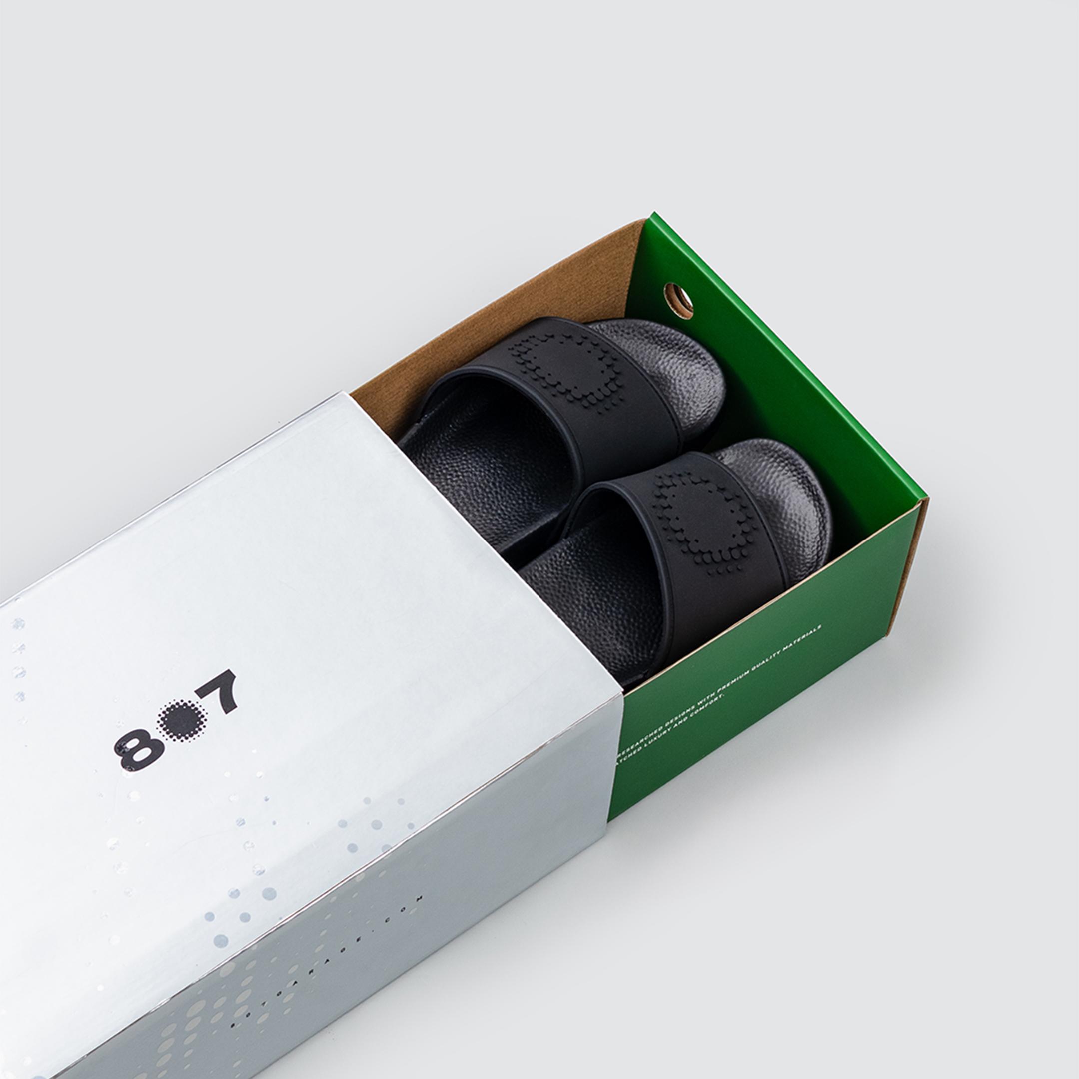 807Garage Icon Black Sandals