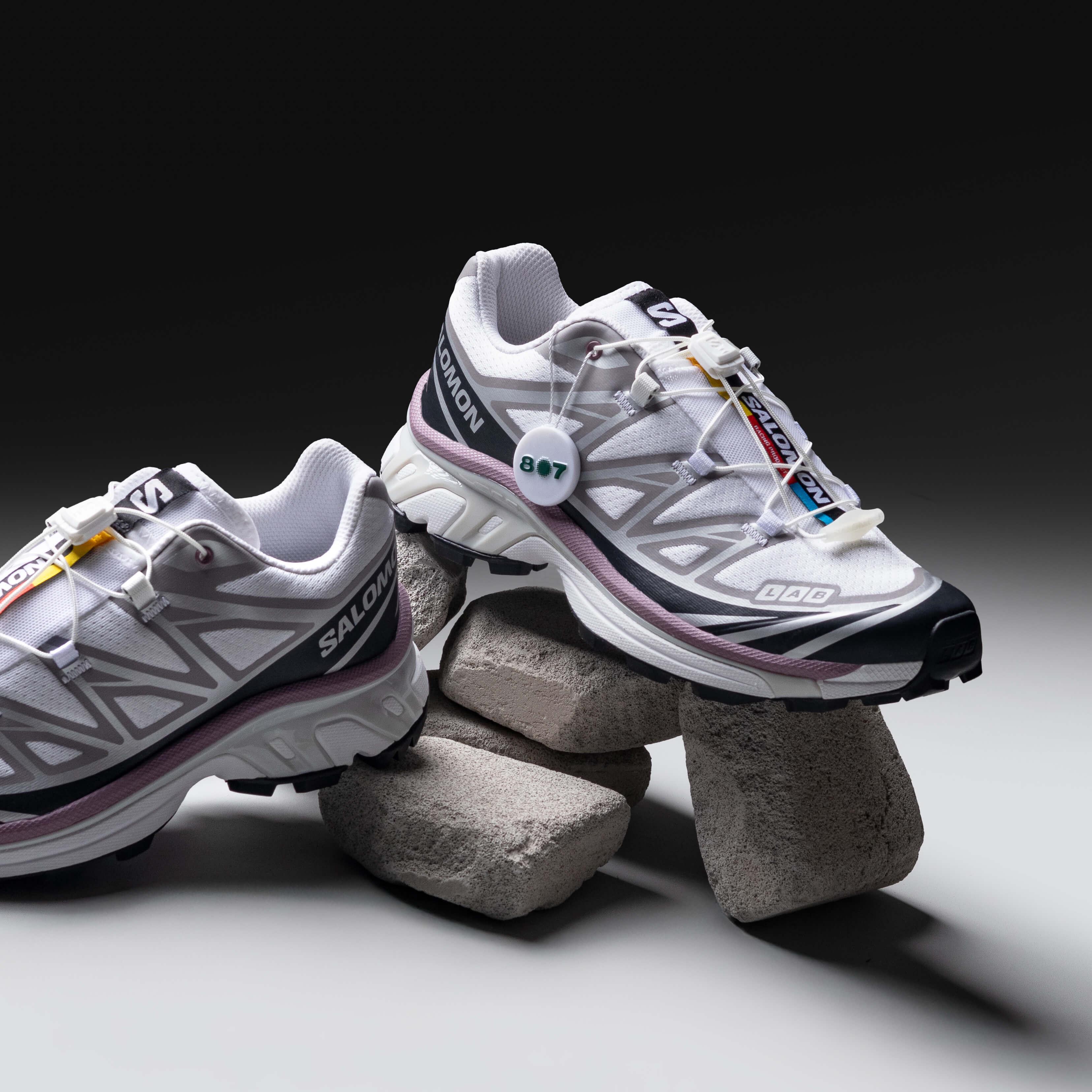 Salomon XT6 White Black Dusky Orchid