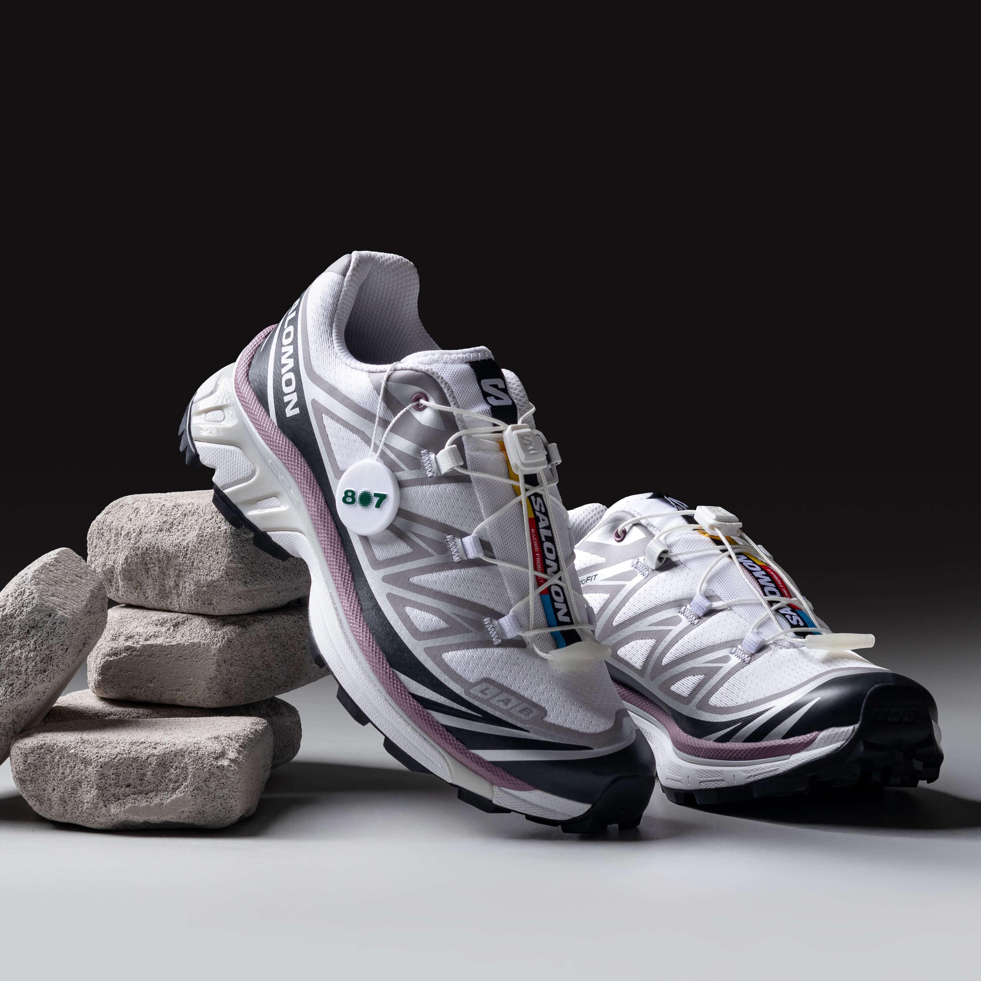 Salomon XT6 White Black Dusky Orchid