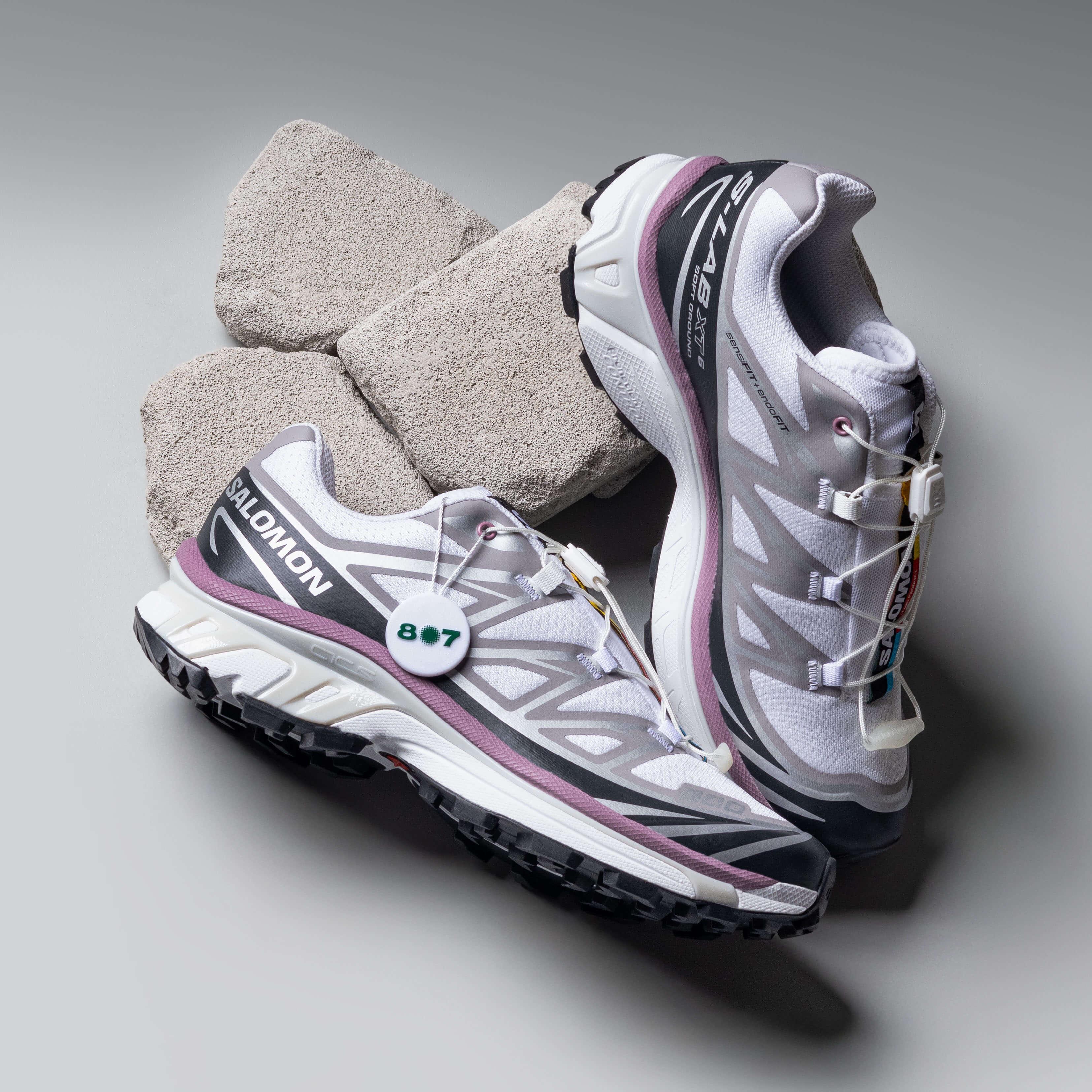 Salomon XT6 White Black Dusky Orchid
